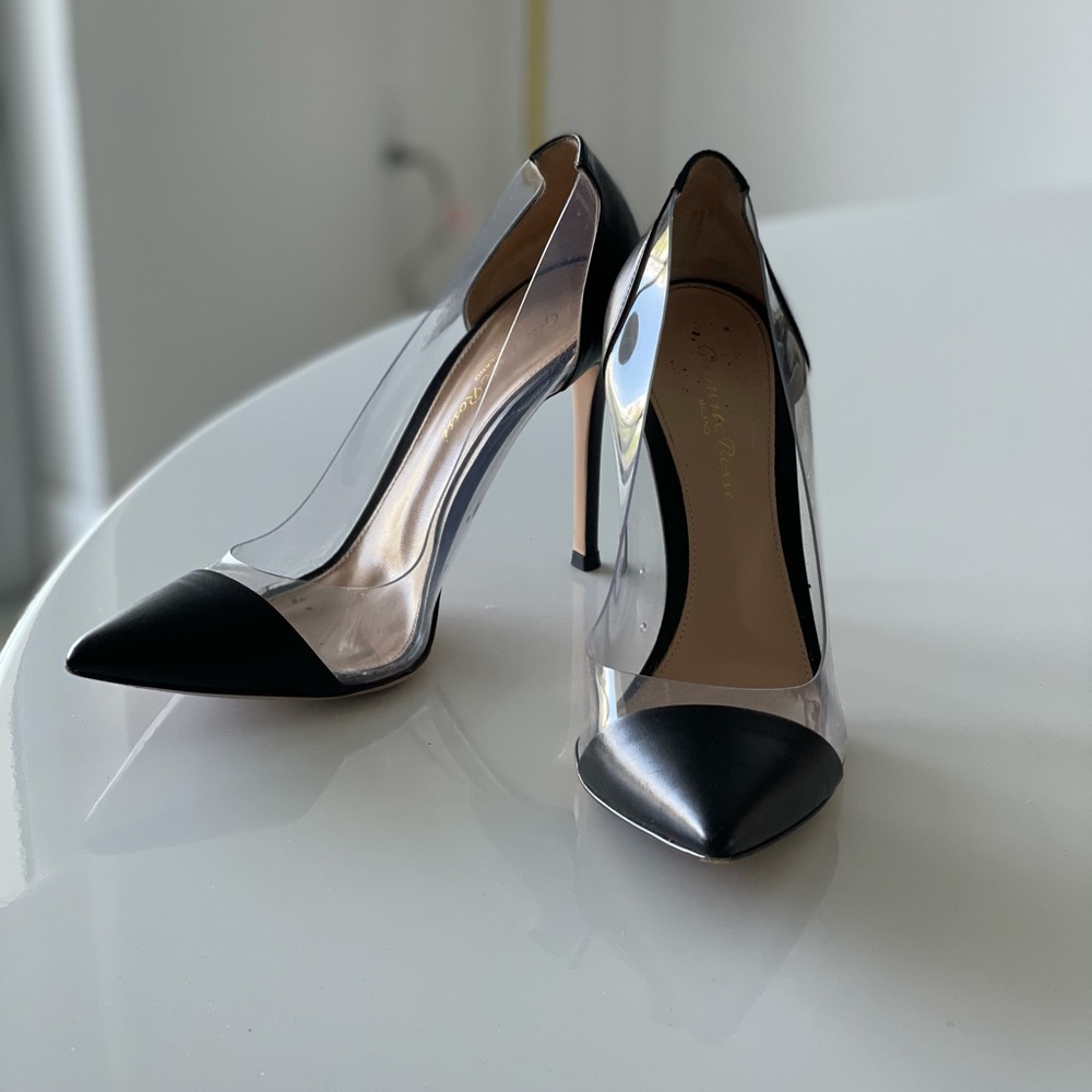 Gianvitto Rossi Black Plexi Pumps